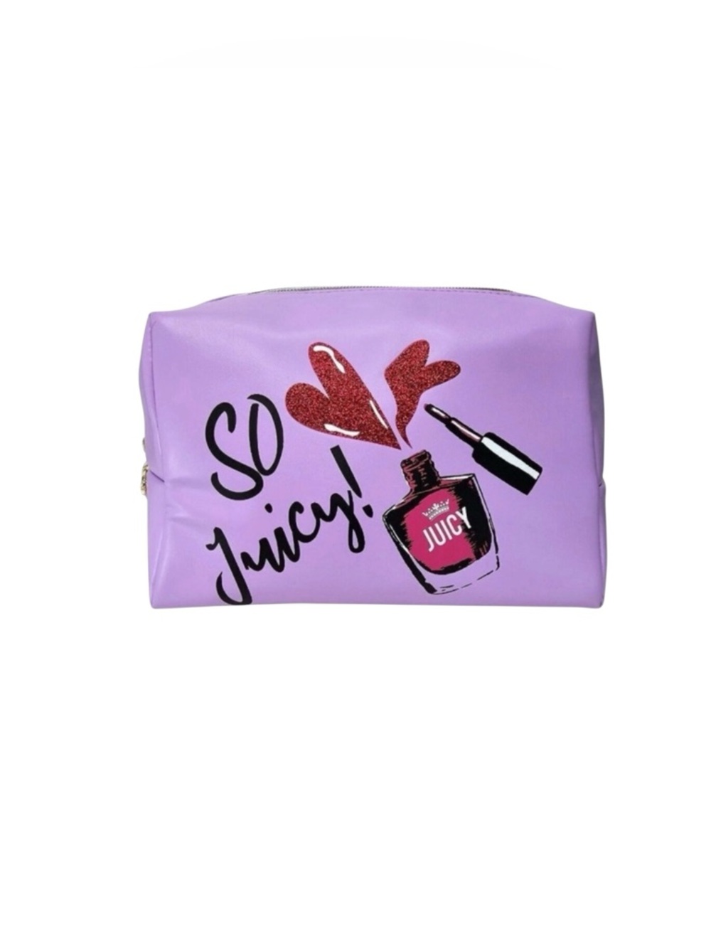 JUICY COUTURE SO JUICY COSMETIC BAG WITH TOILETRY BOTTLE
